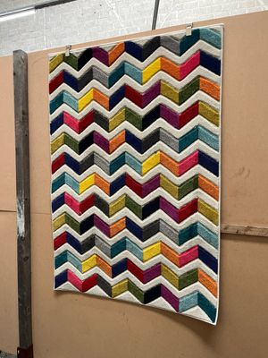 Multicoloured Patterned Rug 170cm X 120cm (162)