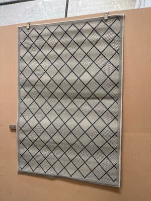 Grey & Black Patterned Rug 170cm X 120cm (163)