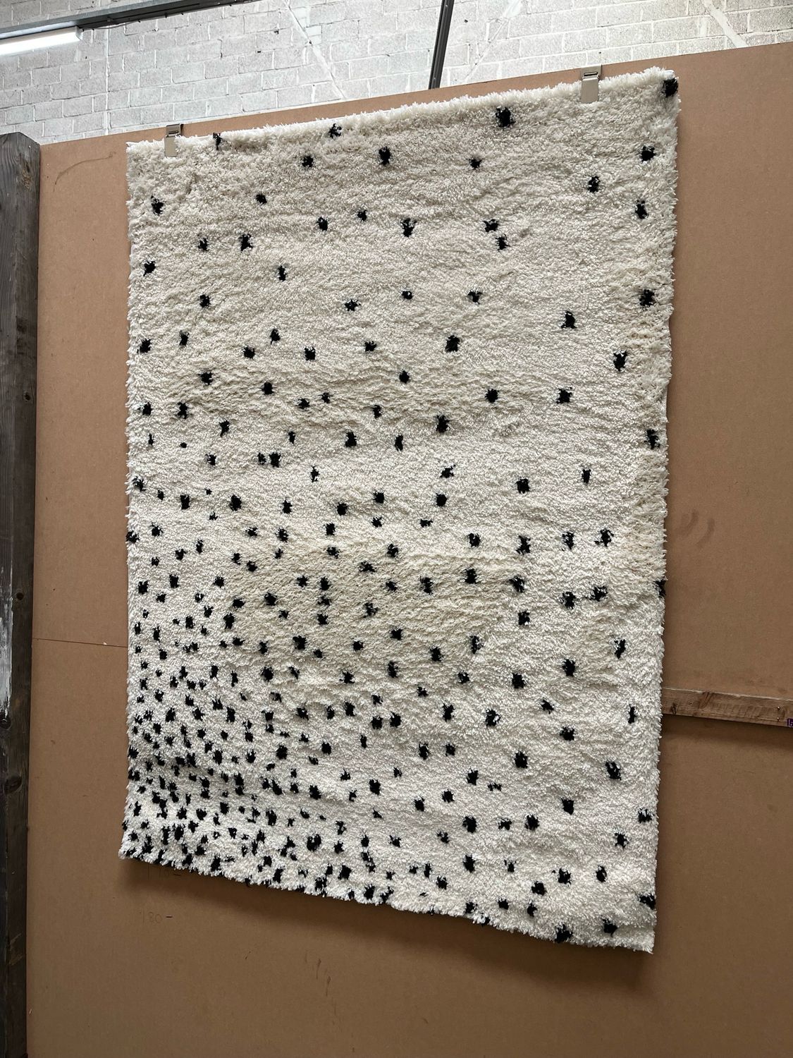 White & Black Rug 170cm X 120cm (166)