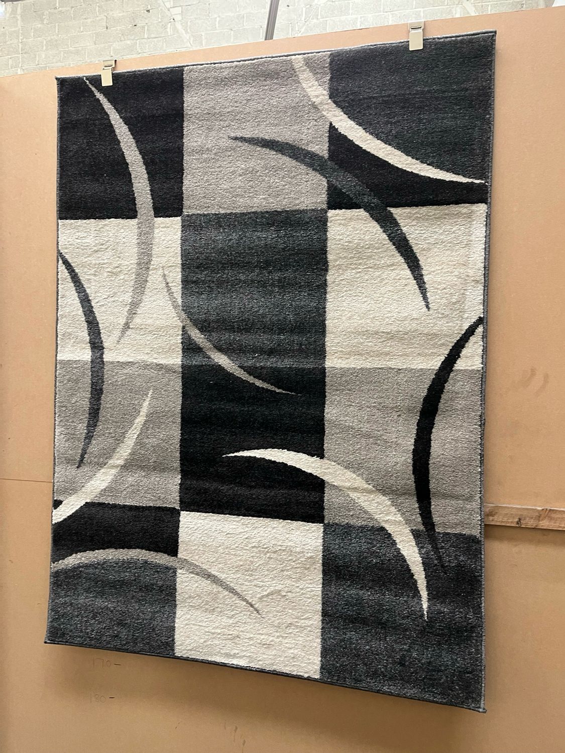 Multicoloured Squared Design Rug 160cm X 120cm (201)