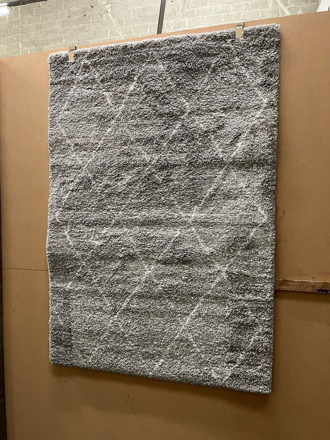 Grey Patterned Rug 160cm X 120cm (204)