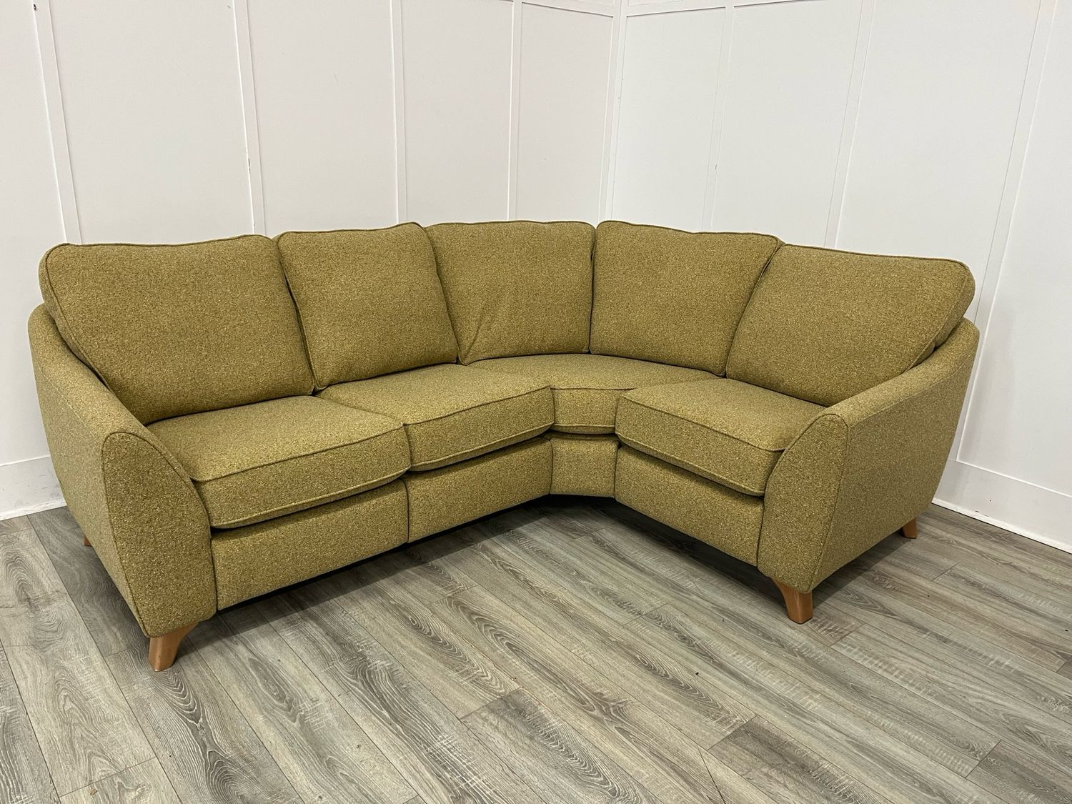 G Plan ‘Vintage 68’ Corner Sofa In Tweed Citrus Fabric