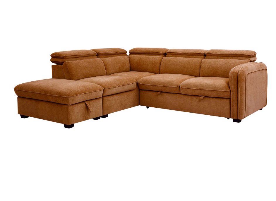 Roscoe Corner Sofa Bed With Storage Stool