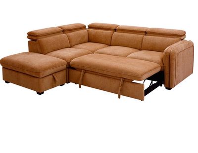 Roscoe Corner Sofa Bed With Storage Stool