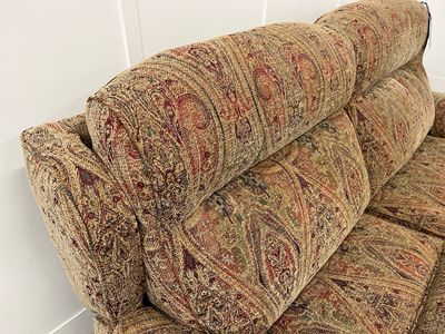 Parker Knoll Boston Large 2 Seat Power Reclining Sofa In Patterned Fabric
