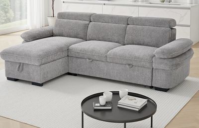 River Chaise Sofa With Pull Out Bed & Storage