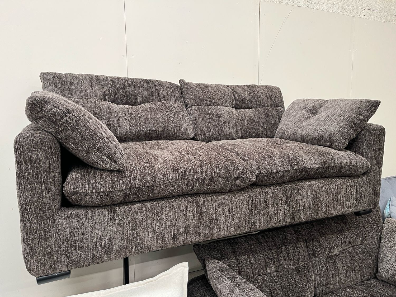 Quetta 3 Seat Sofa In Brown Fabric