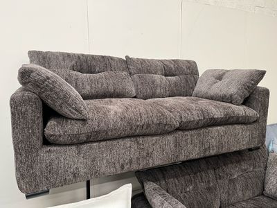 Quetta 3 Seat Sofa In Brown Fabric