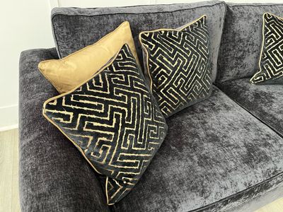 Bellissimo 3 Seat Sofa In Black Fabric