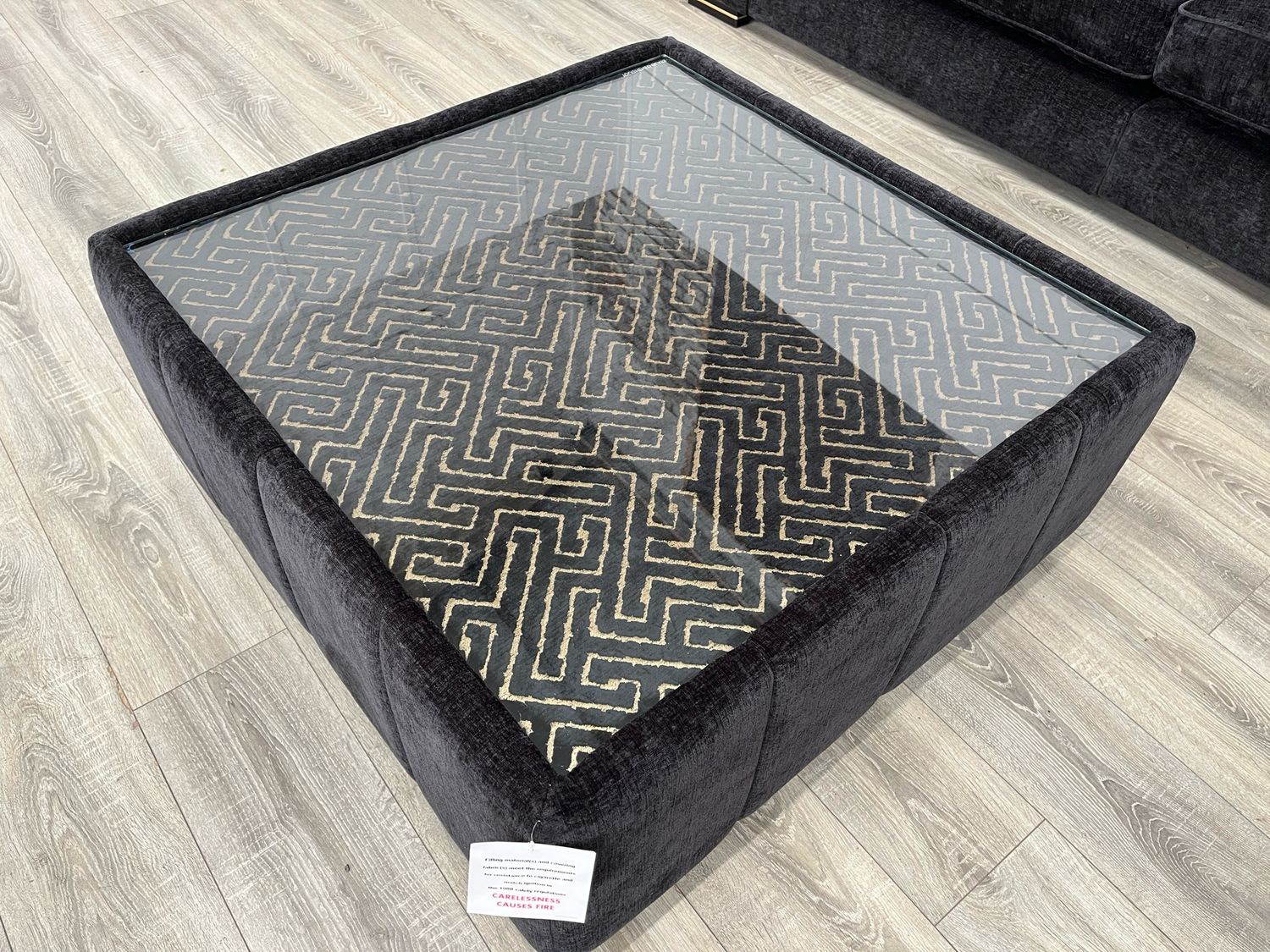 Bellissimo Square Glass Top Table/Stool