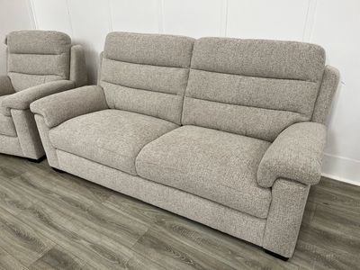 Raven 3 Seat Sofa & Armchair In Natural Fabric
