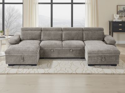 River U Shape Sofa Bed With 2 X Storage