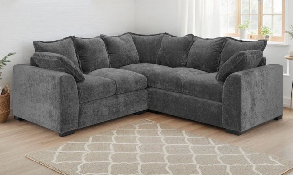 Colbee Grey Fabric Corner Sofa