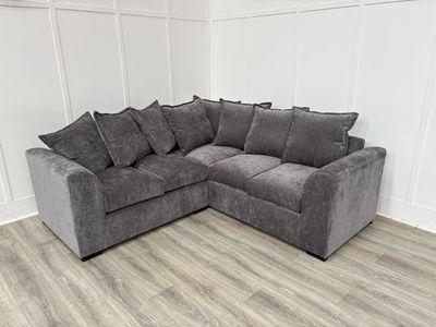 Colbee Grey Fabric Corner Sofa