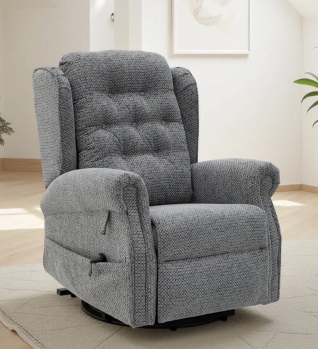 Sienna Lift & Rise Grey Fabric Reclining Armchair
