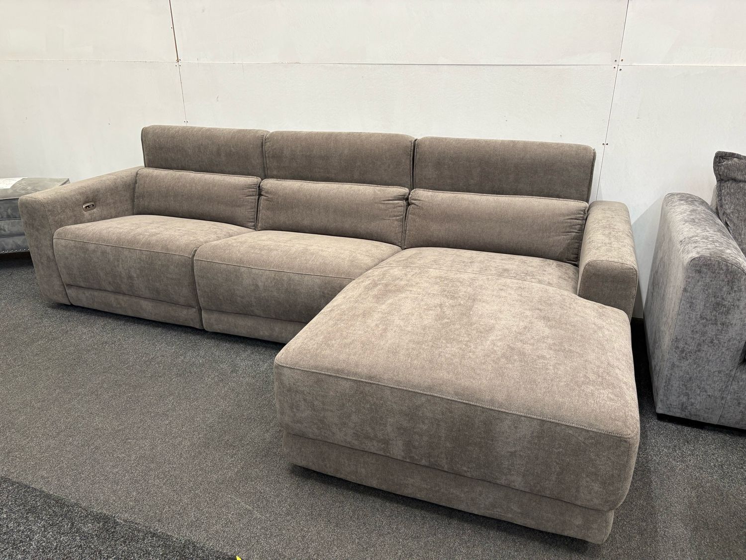 Marino 1 x Power Reclining Corner In Falcon Fabric
