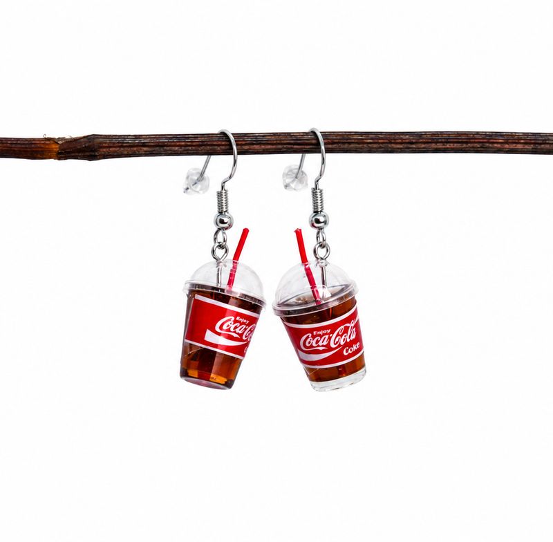 Auskarai „Coca Colos puodeliai“