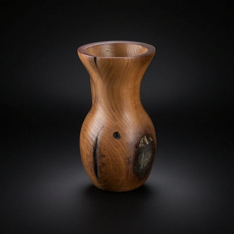 Vase aus Eichenholz Vase aus Eichenholz