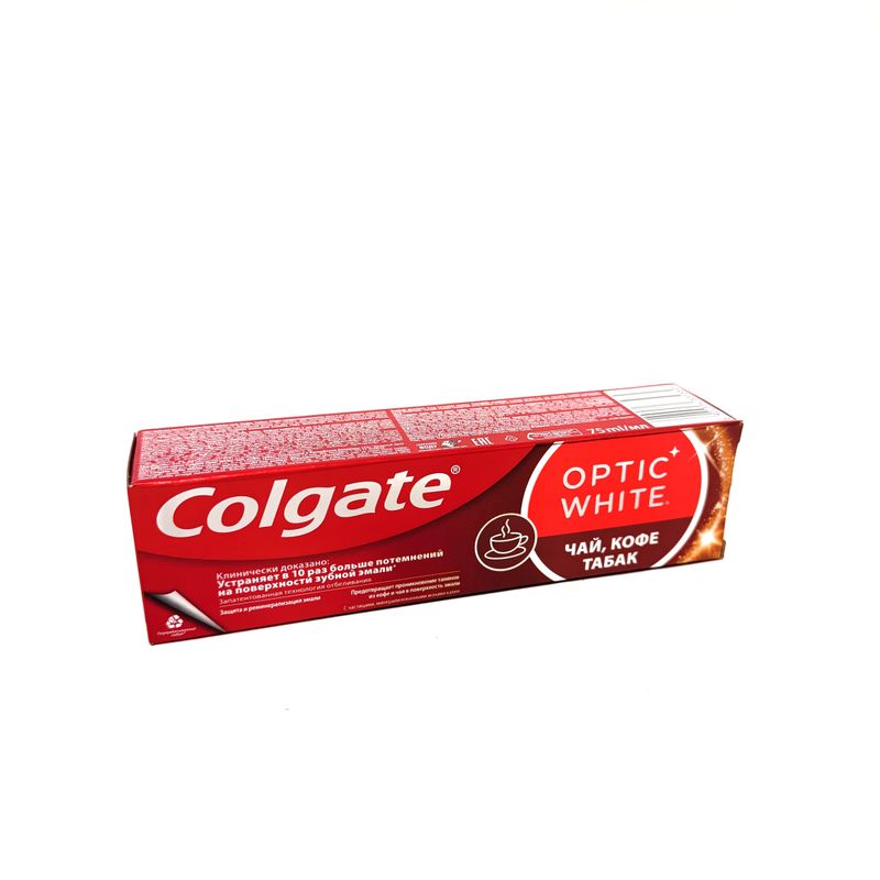 Ատամի մածուկ Colgate Optic White թեյ, սուրճ 75մլ․