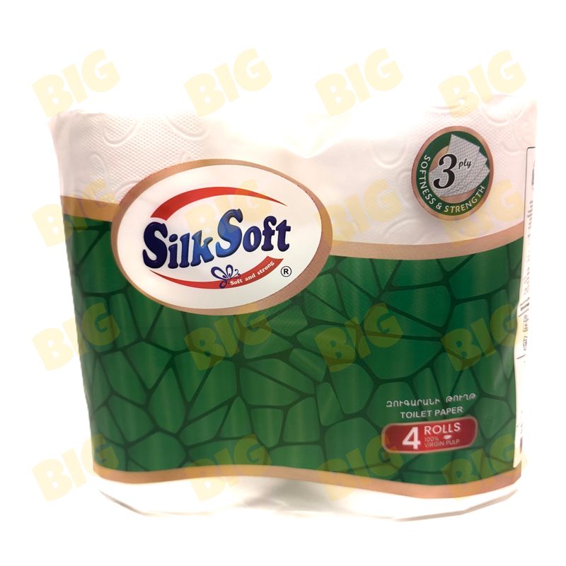 Զուգարանի թուղթ Silk Soft 4հատ 3շերտ