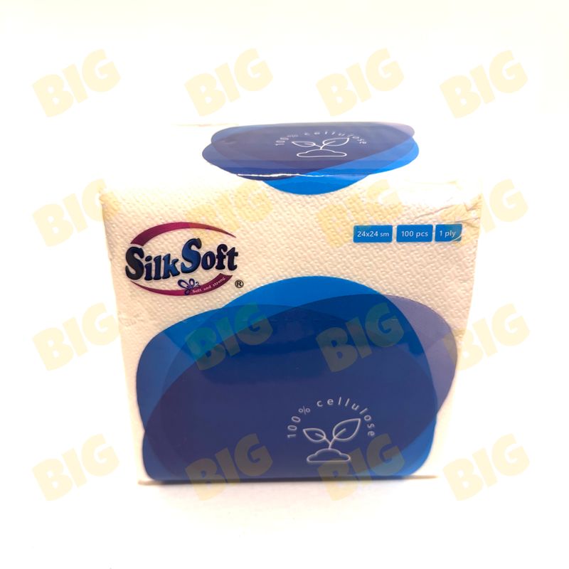 Անձեռոցիկ Silk Soft 100հատ 1շերտ 24*24սմ․