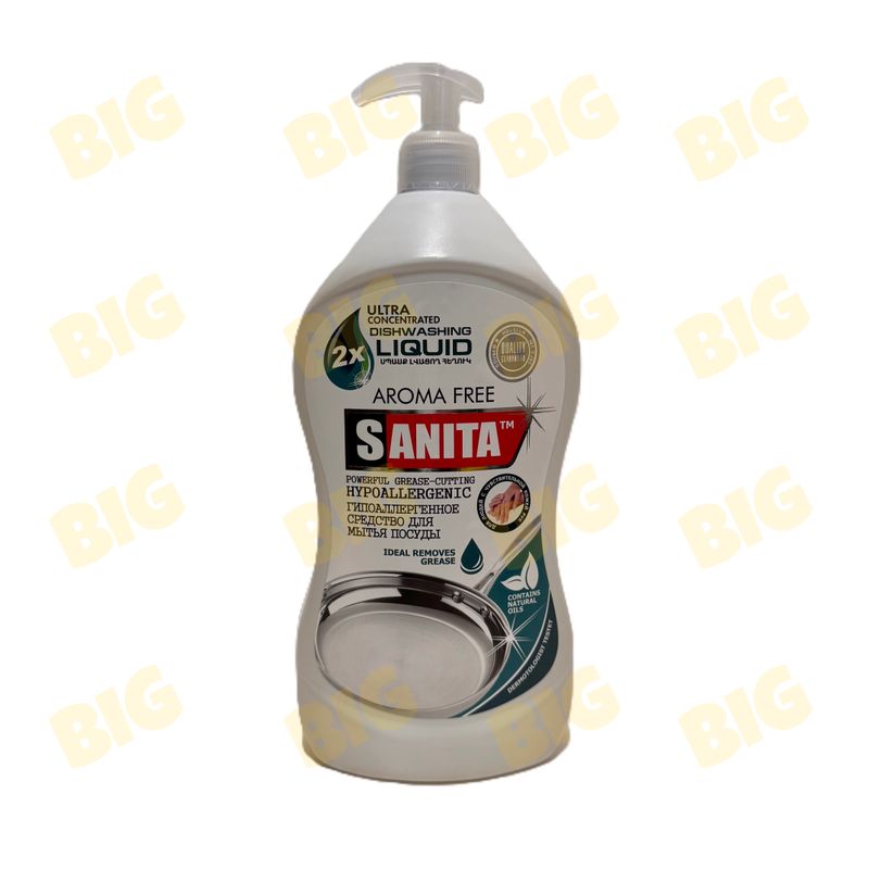 Սպասք լվանալու հեղուկ Sanita 1լ․ Aroma Free