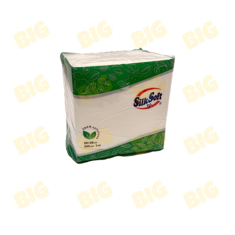 Անձեռոցիկ Silk Soft 1շերտ 100հատ 28*28սմ