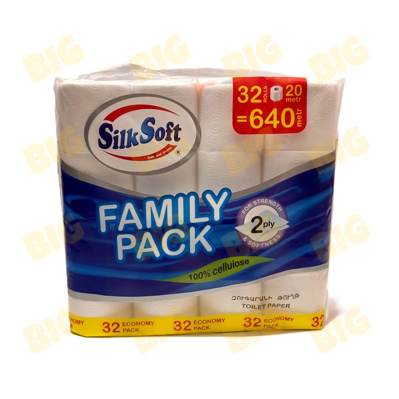 Զուգարանի թուղթ Silk Soft 32հատ 2շերտ