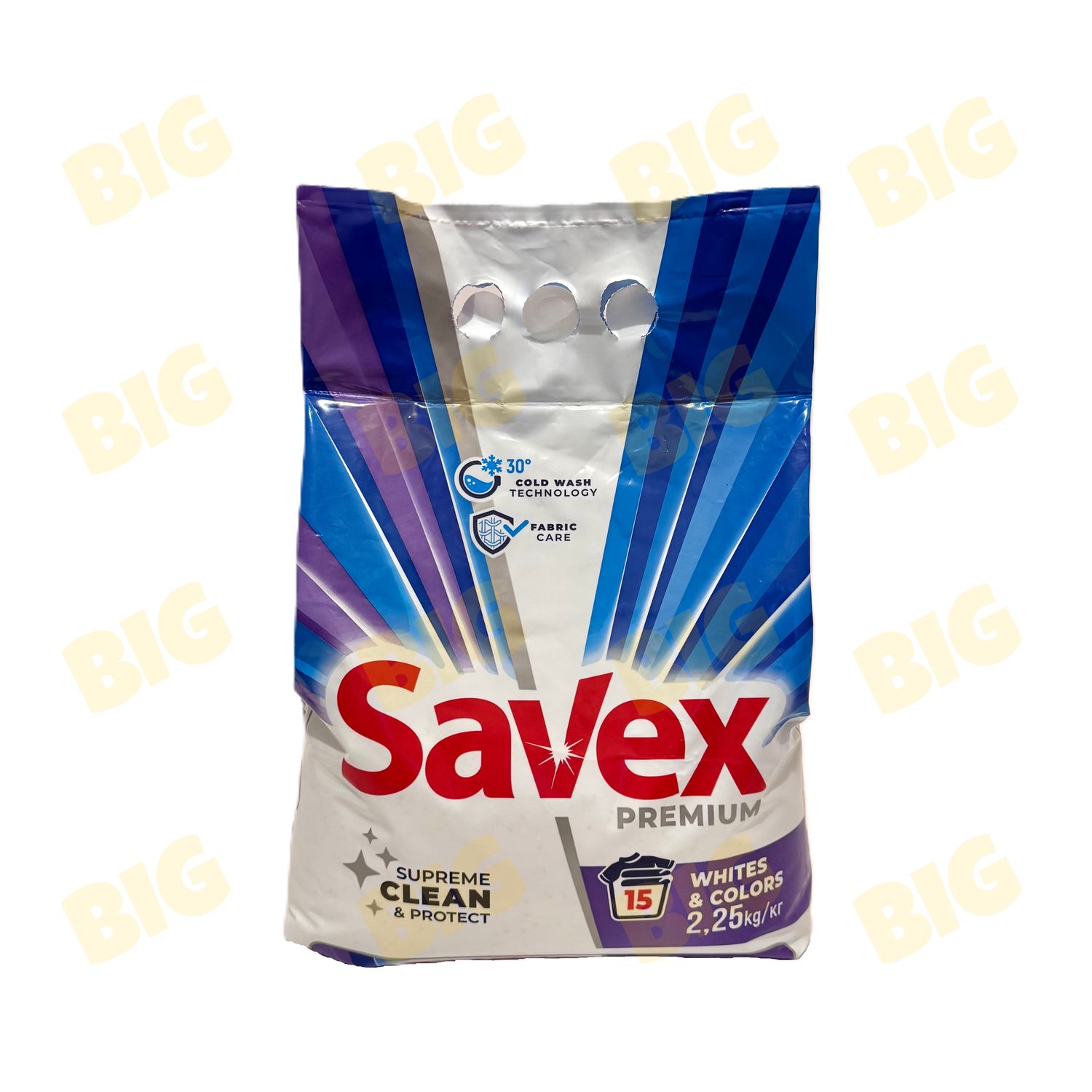 Լվացքի փոշի Savex Whites&amp;Colors ունիվերսալ 2,25կգ․