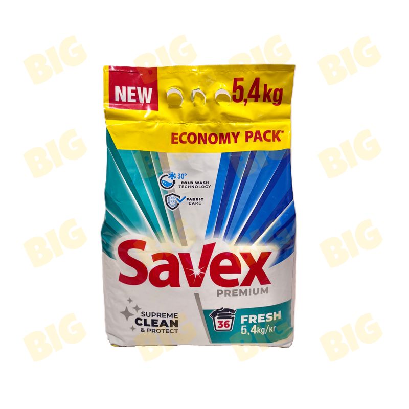 Լվացքի փոշի Savex Fresh ունիվերսալ 5,4կգ.