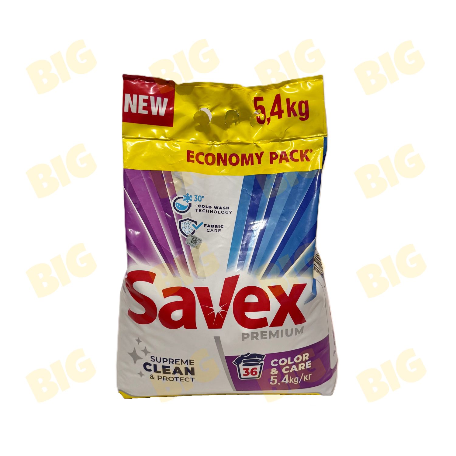Լվացքի փոշի Savex Color&amp;Care գունավոր 5,4կգ.
