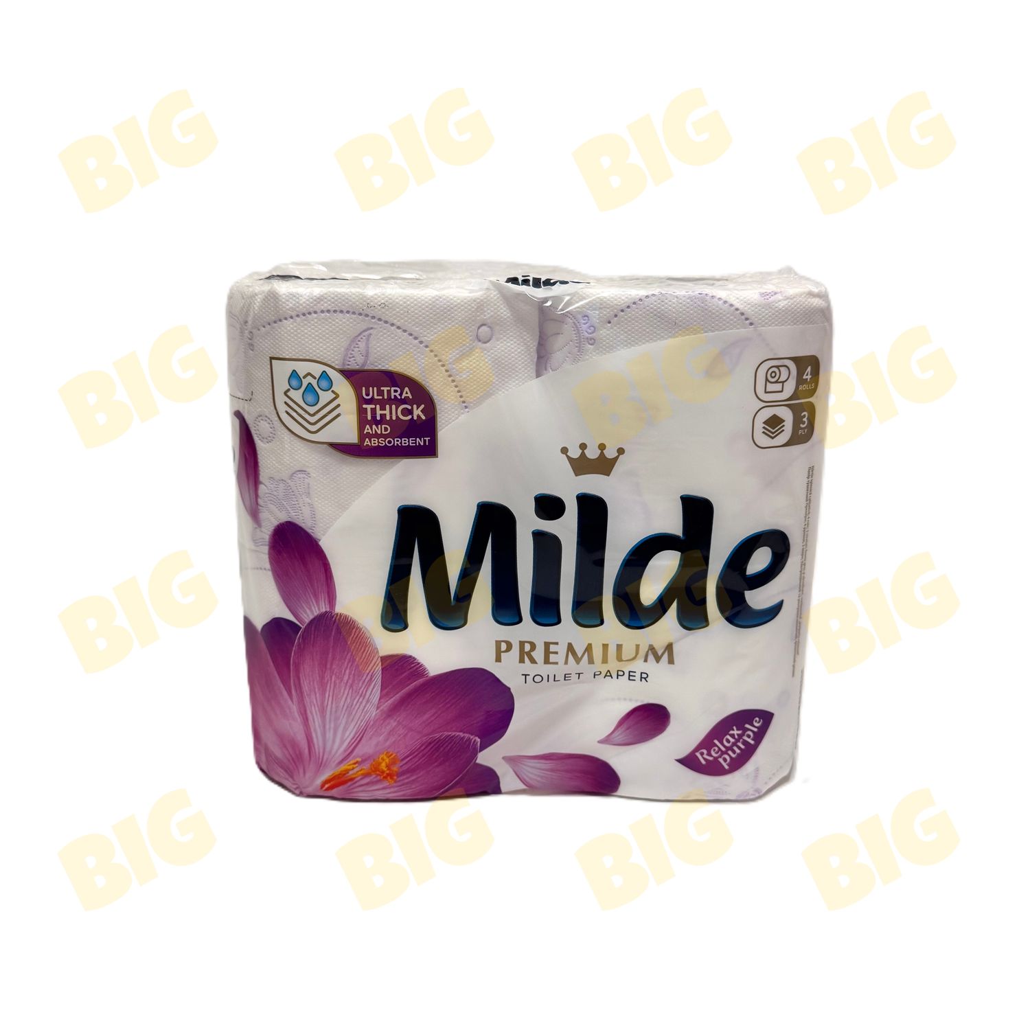 Զուգարանի թուղթ Milde հոտավետ Relax Purple 4հատ 3շերտ