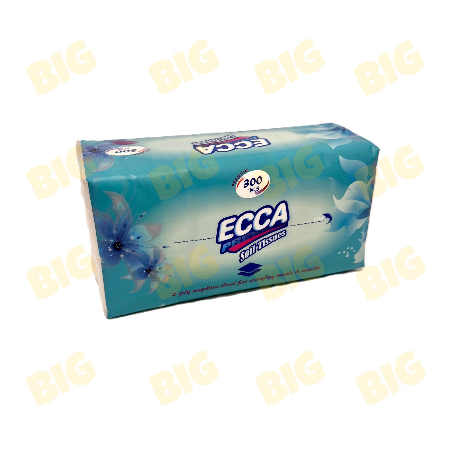 Անձեռոցիկ ECCA 2 շերտ 300հատ 21սմ․