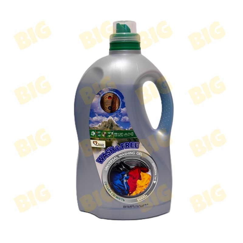 Լվացքի գել Wash&amp;Free ունիվերսալ 5լ․