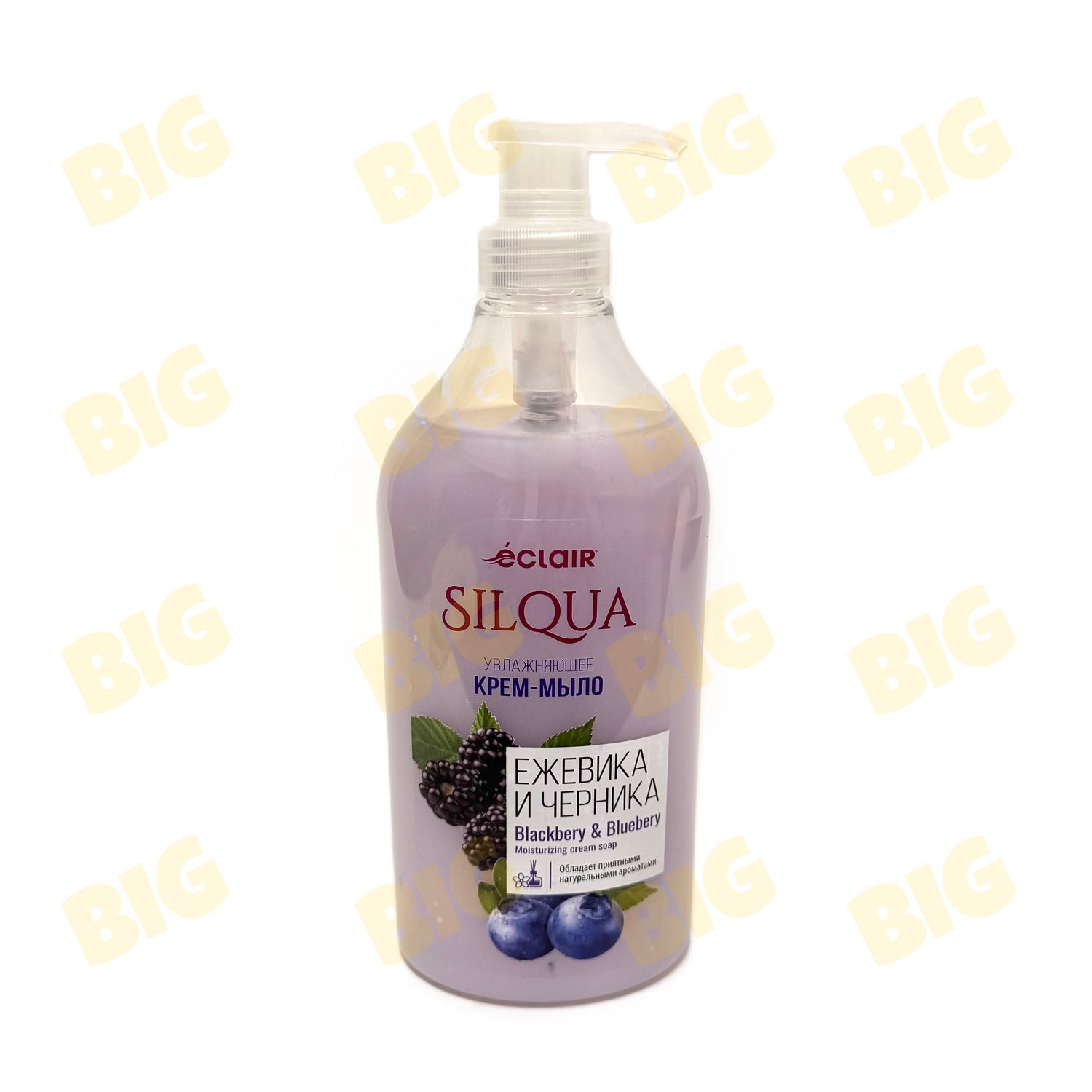 Հեղուկ կրեմ օճառ Eclair Silqua 830մլ․ Հապալաս և մոշ