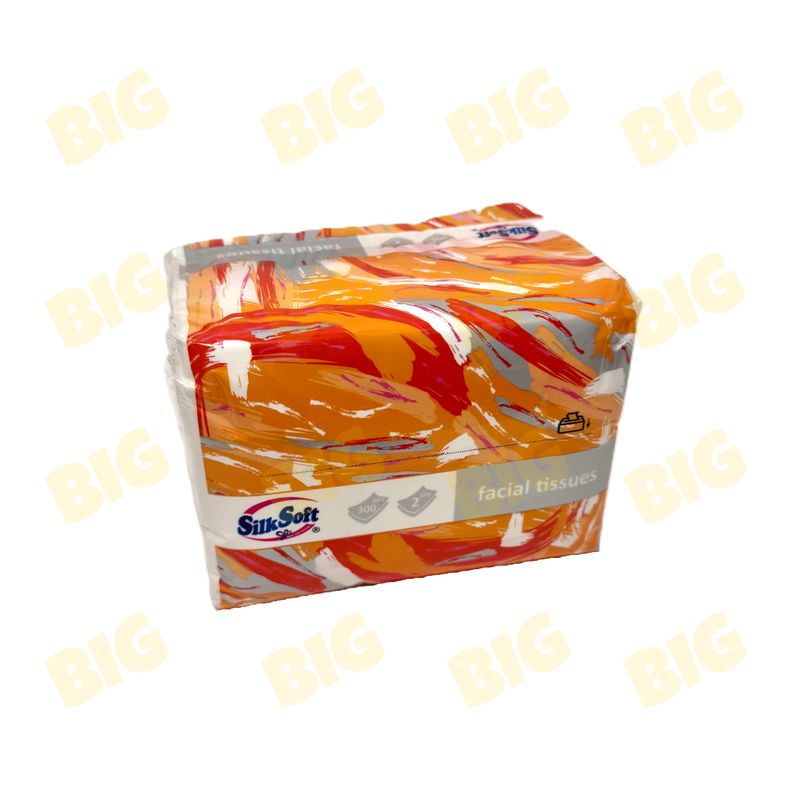 Անձեռոցիկ Silk Soft 300հատ 2շերտ 14սմ․