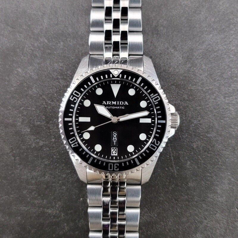 Armida A11 black dial day date