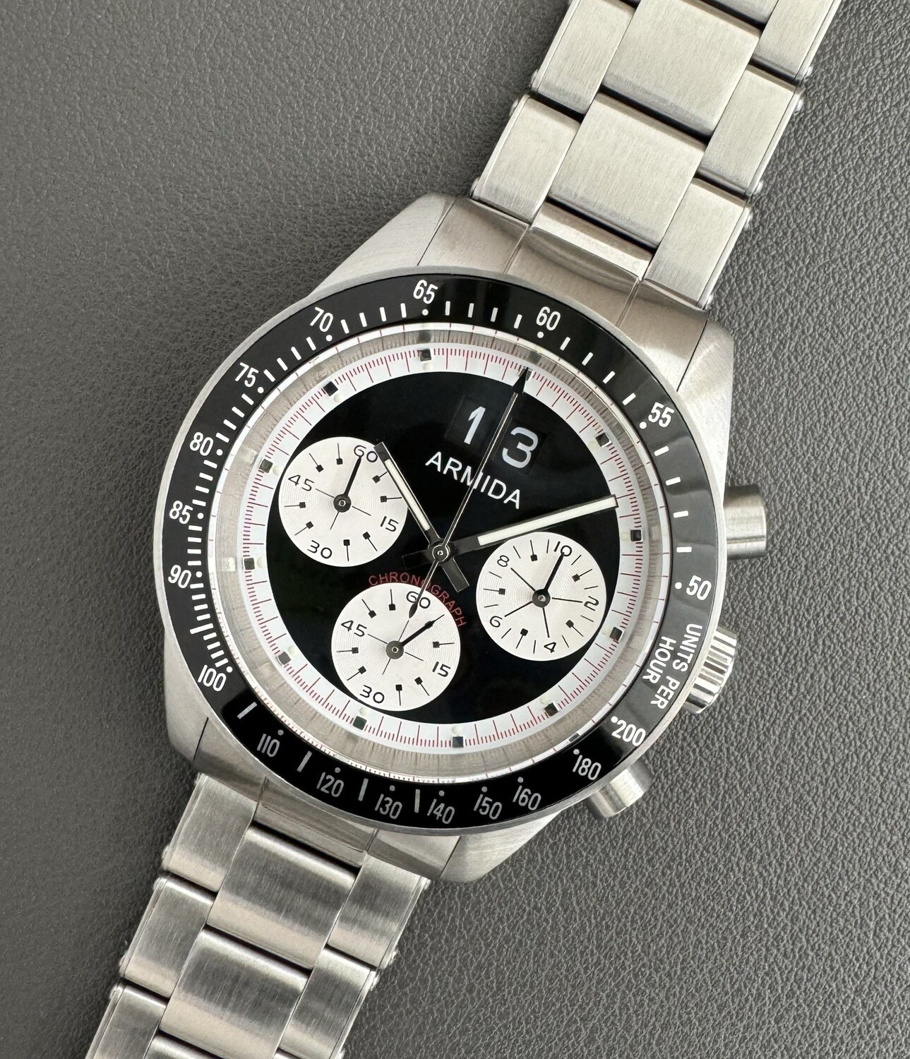 Armida A10 black dial black bezel