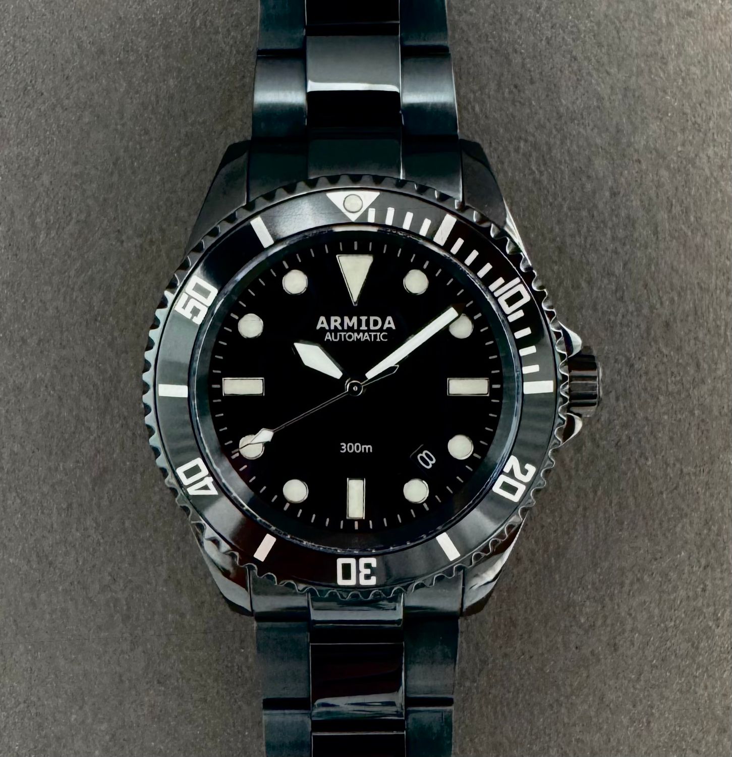 Armida A2 black dial NH35  PVD case