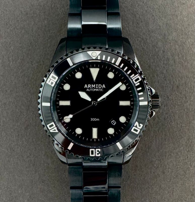 Armida A2 black dial NH35  PVD case