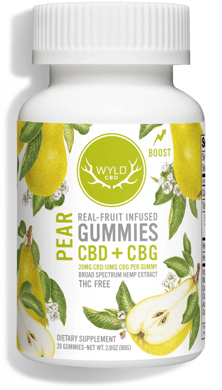 WYLD THC-Free Gummies, Variety: CBG+CBD (20ct)