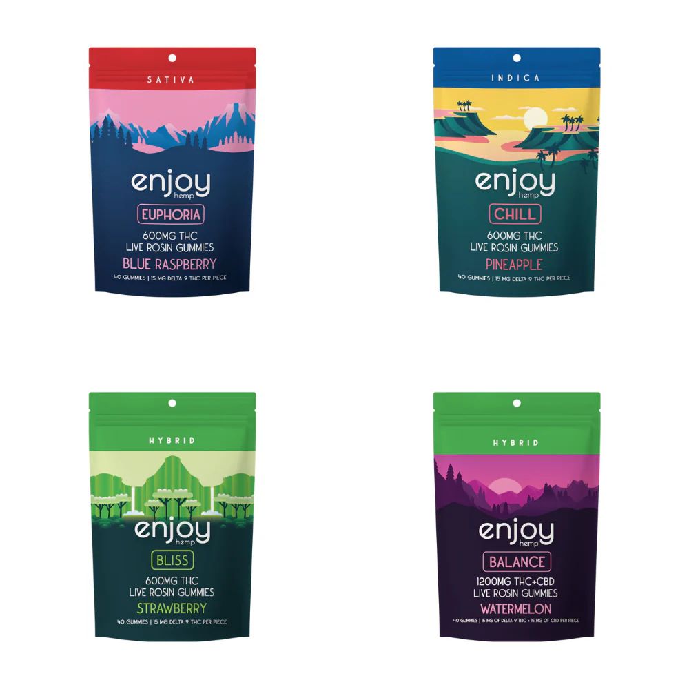 Enjoy D9 600mg Gummies 40ct, Variety: Euphoria