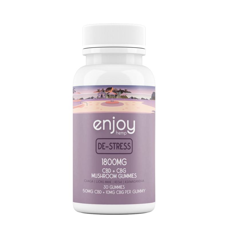 Enjoy CBD + CBG + Adaptogenic Mushrooms De-Stress 30ct