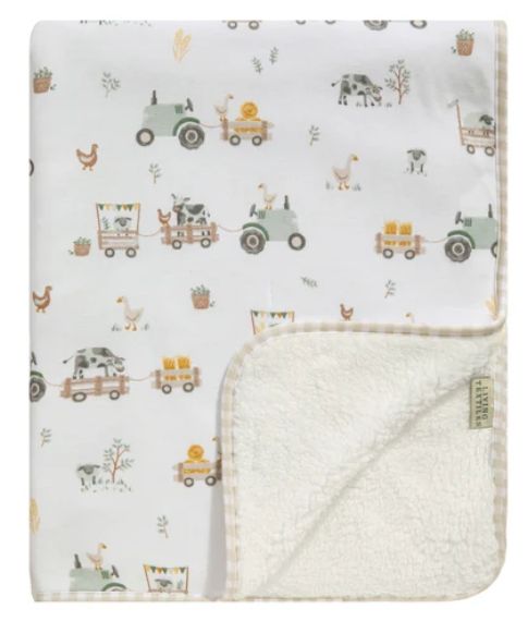 Tractor Ride Sherpa Blanket