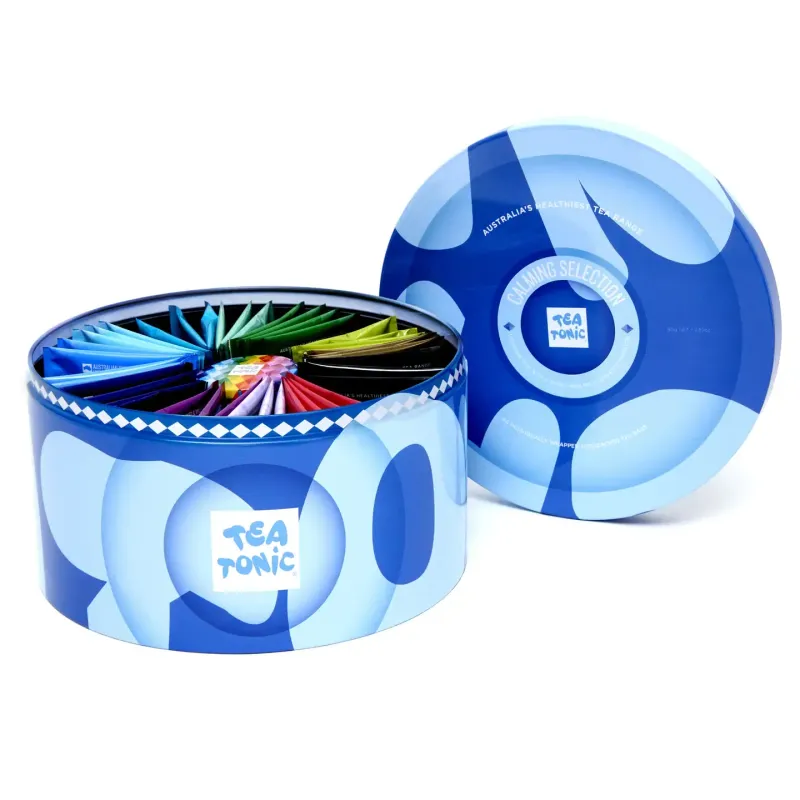 Calming Selection Round Tea Tin