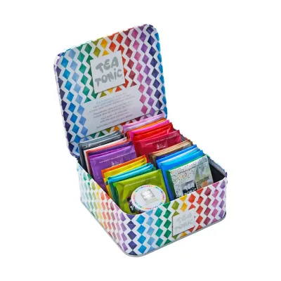 High Tea Chest - 33 Tea Bags & Mini Gold Sugar