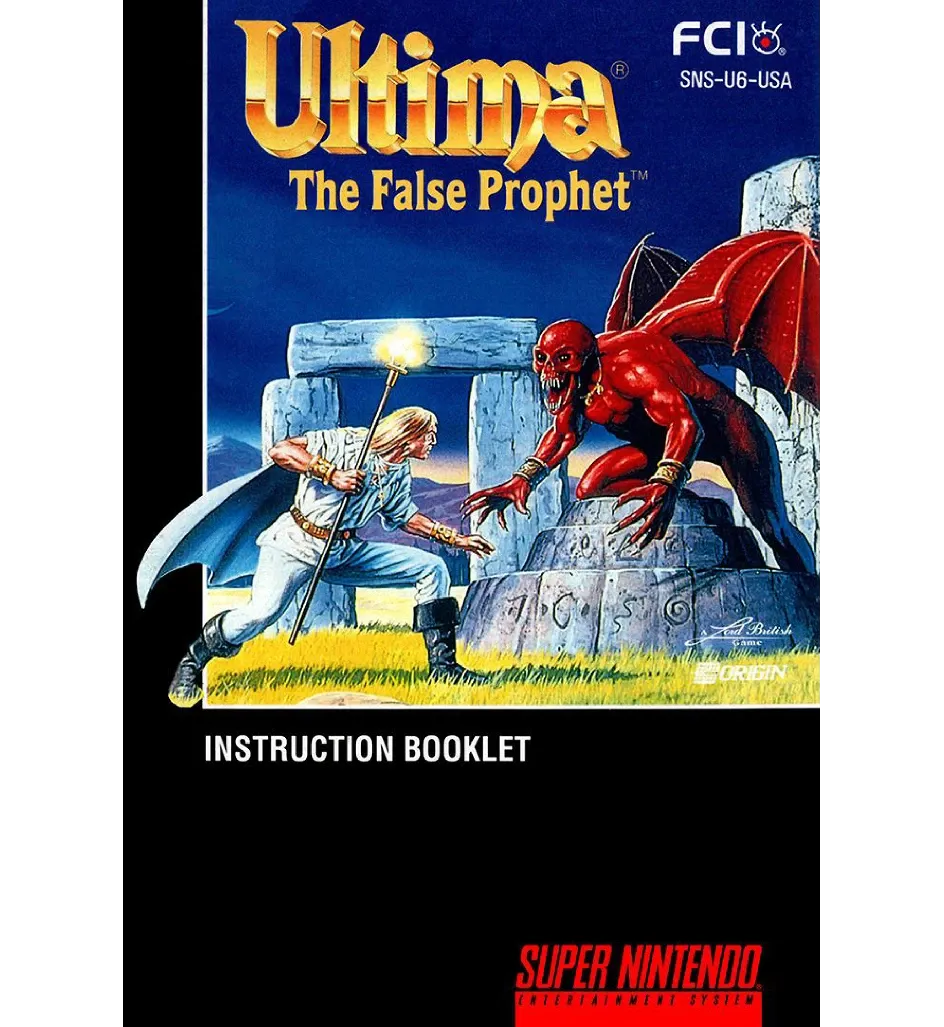 Ultima The Black Gate Reproduction Manual