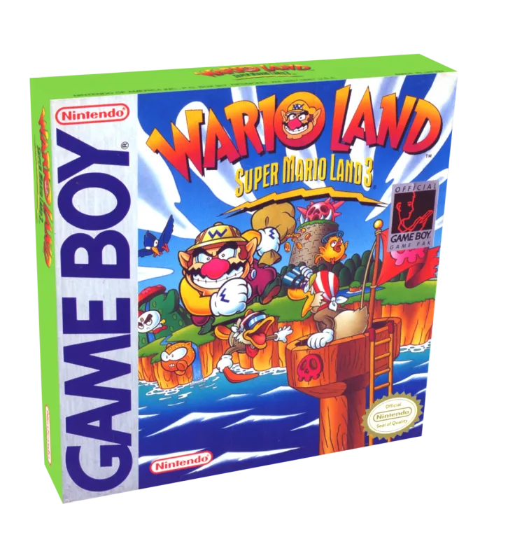 Super Mario Land 3 Wario Land Reproduction Box