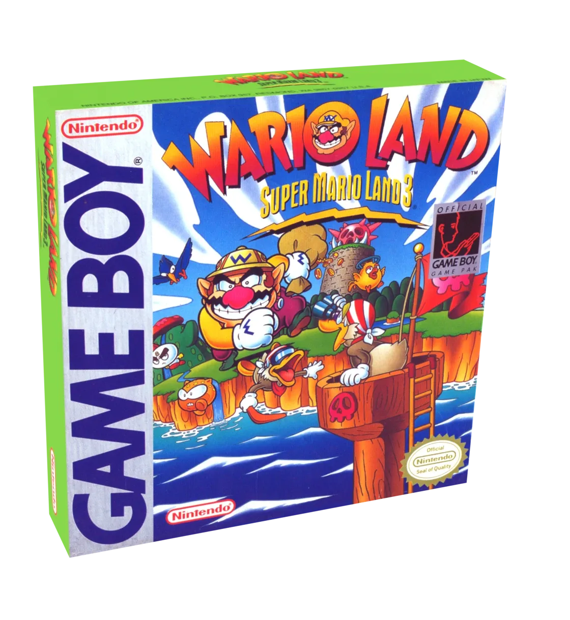 Super Mario Land 3 Wario Land Reproduction Box