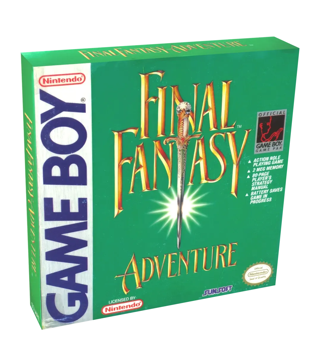 Final Fantasy Adventure Reproduction Box